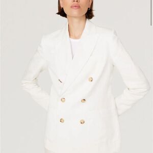Polo Ralph Lauren White Double-Breasted Blazer | Size 2